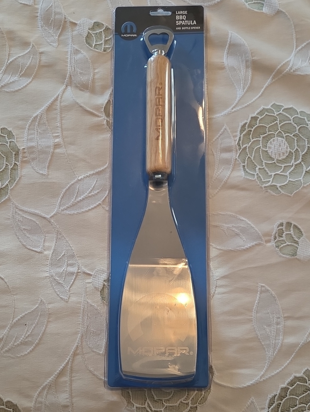Mopar Stainless Steel & Wood Handle Large BBQ Spatula - Silver/Brown